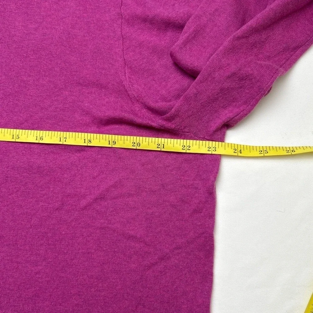 J.Crew Womens Crew Neck Long Sleeve Pullover Teddy Sweater Size 2X Purple Soft